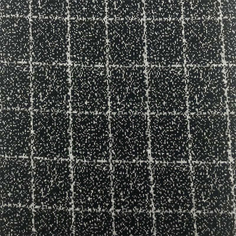 Vlnené pletené látky na blejzre s kockovanými bodkami 182808-1