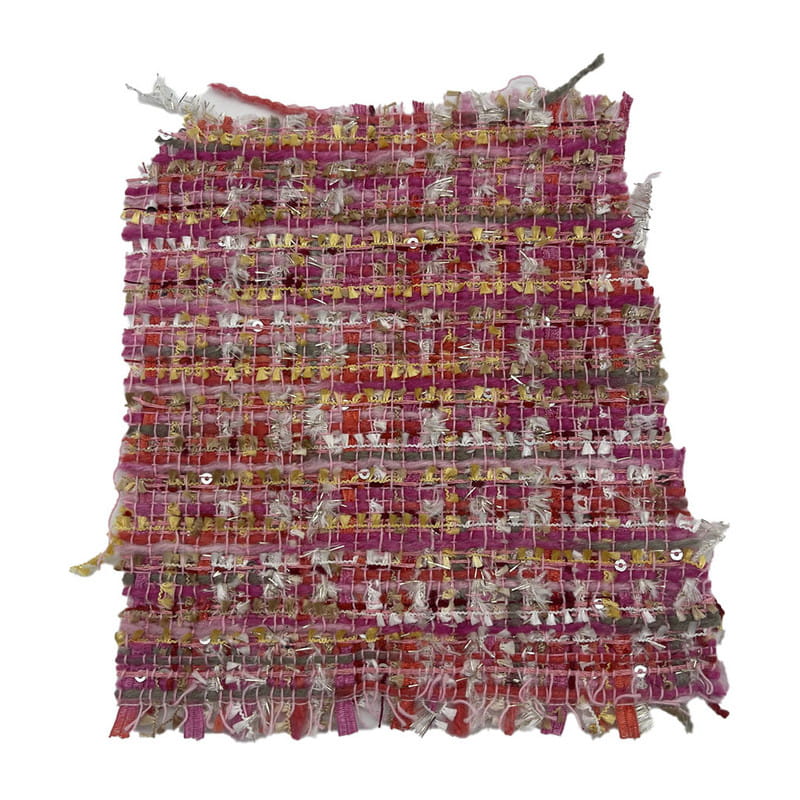 Módne červené ružové flitre s kovovým tvídom pre ženy 21003