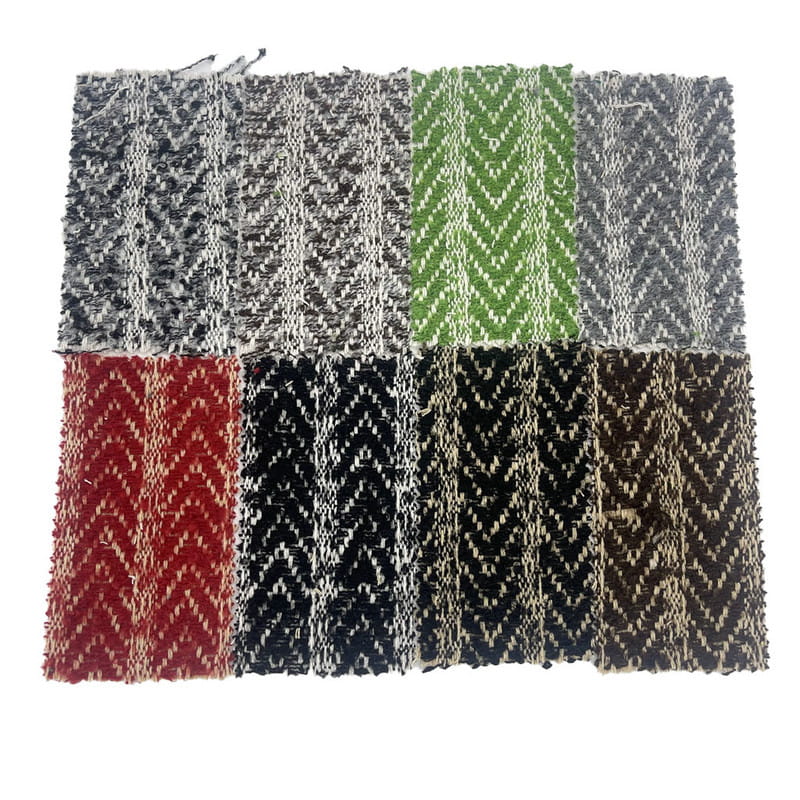 Kefa Teddy Rybia kosť pruhované vlnené žakárové tvídové tkaniny 3467