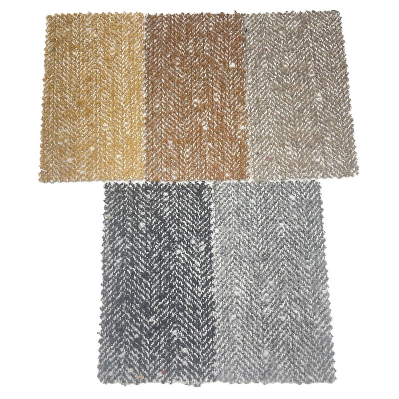 Bublinková rybia kosť sivá biela vlna Hrubé tvídové tkaniny na oblečenie v zime 3906