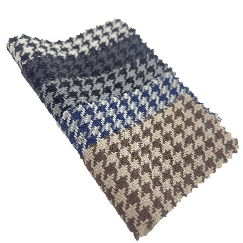 Tmavošedé vlnené tkaniny Houndstooth na mikiny s kapucňou 3946